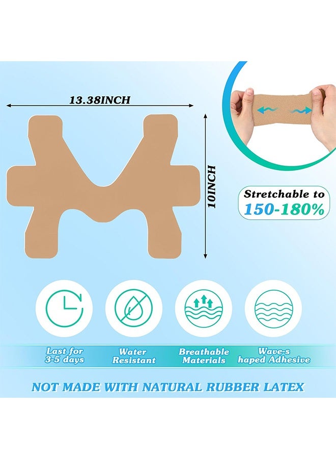 MXN 6 Pcs Precut Kinesiology Tape for Ankle Brace Waterproof and Breathable Athletic Tape for Pain Relief, Ankle Support Sprain Prevention and Ligament Stability - Image 2