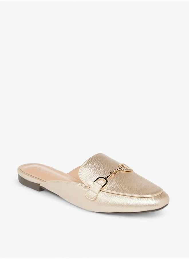 سيليست Women's Metal Accent Slip-On Mules