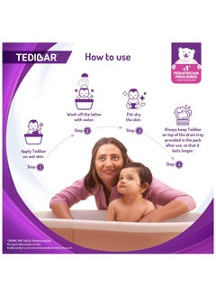 TEDIBAR Tedibar Moisturising Baby Bathing Bar 75g (Pack of 1) 100% Soap Free No. 1* Pediatrician Prescribed Moisturising Bar  - Image 5