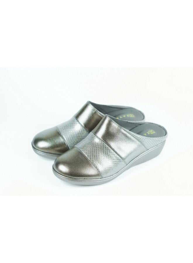 ZAYNA 092-3177 Zayna Ladies Casual Slides 2418-251 Pewter - Image 5