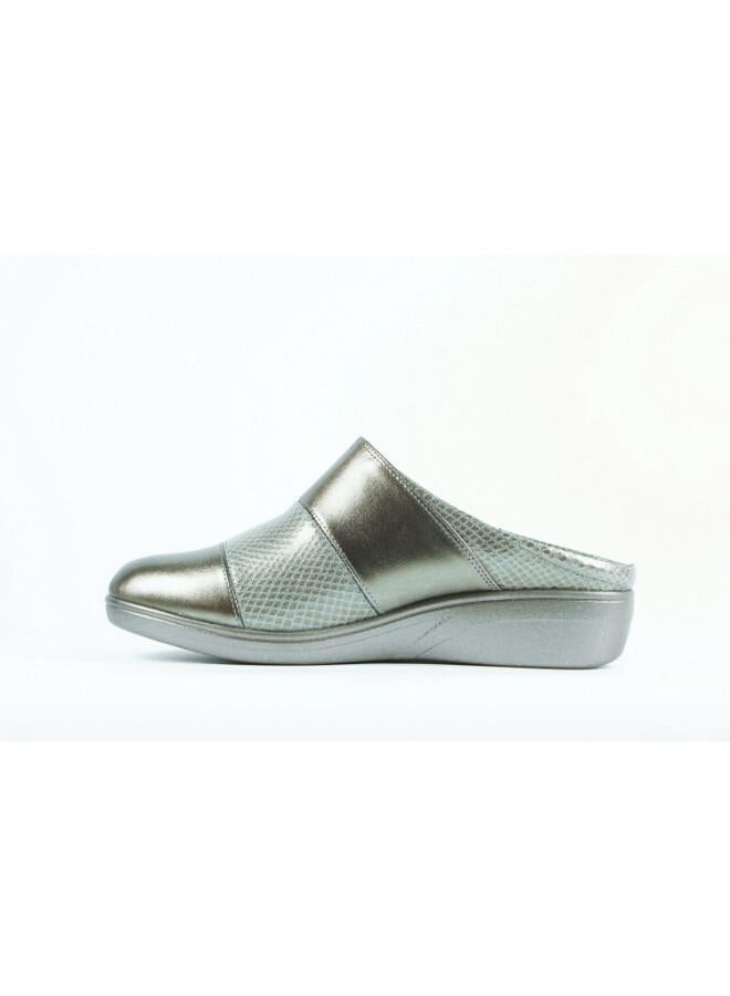 ZAYNA 092-3177 Zayna Ladies Casual Slides 2418-251 Pewter - Image 3