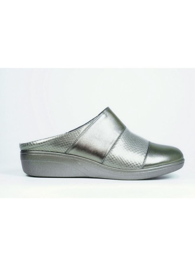ZAYNA 092-3177 Zayna Ladies Casual Slides 2418-251 Pewter - Image 1