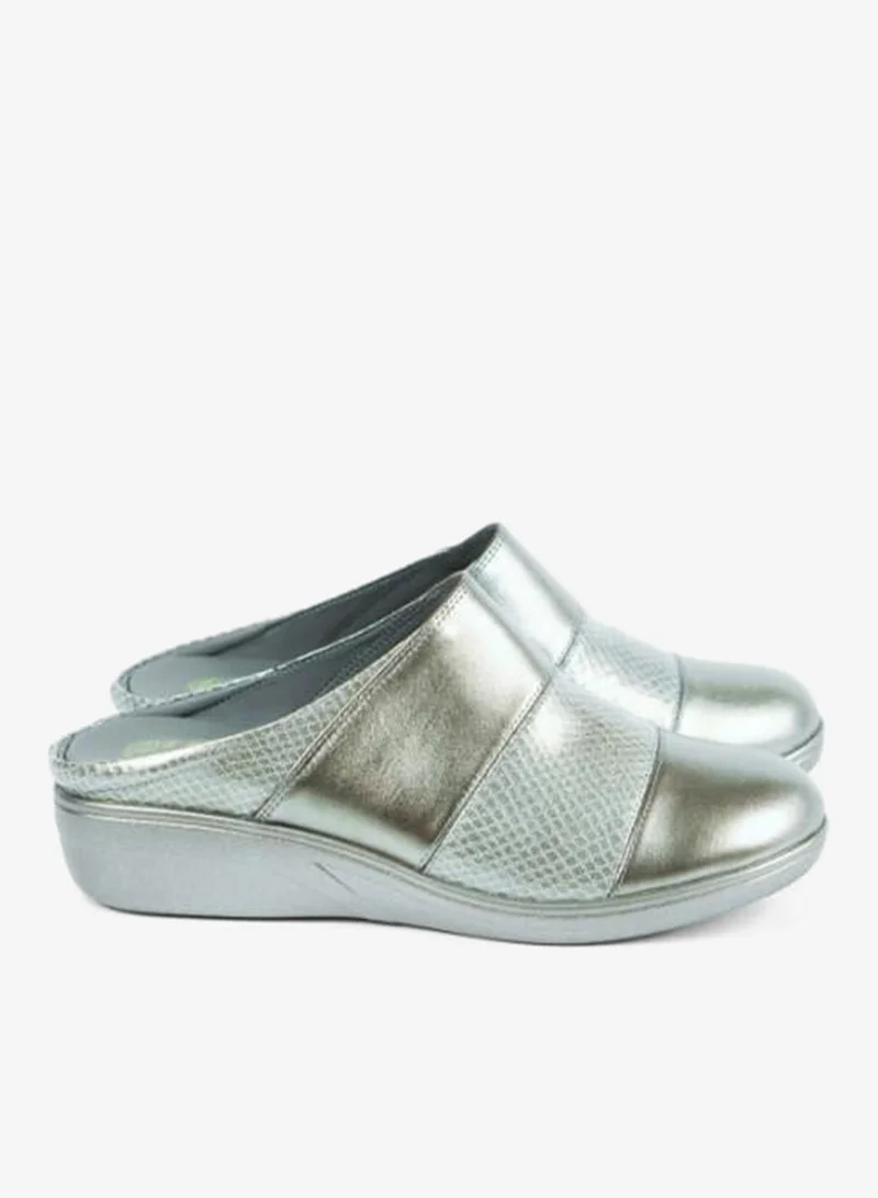 ZAYNA Pewter 092-3177 Zayna Ladies Casual Slides 2418-251 Pewter for Women | Best Price UAE