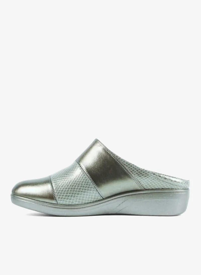 ZAYNA Pewter 092-3177 Zayna Ladies Casual Slides 2418-251 Pewter for Women | Best Price UAE