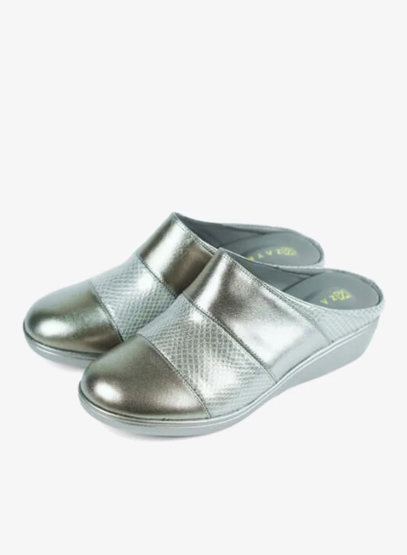 ZAYNA Pewter 092-3177 Zayna Ladies Casual Slides 2418-251 Pewter for Women | Best Price UAE