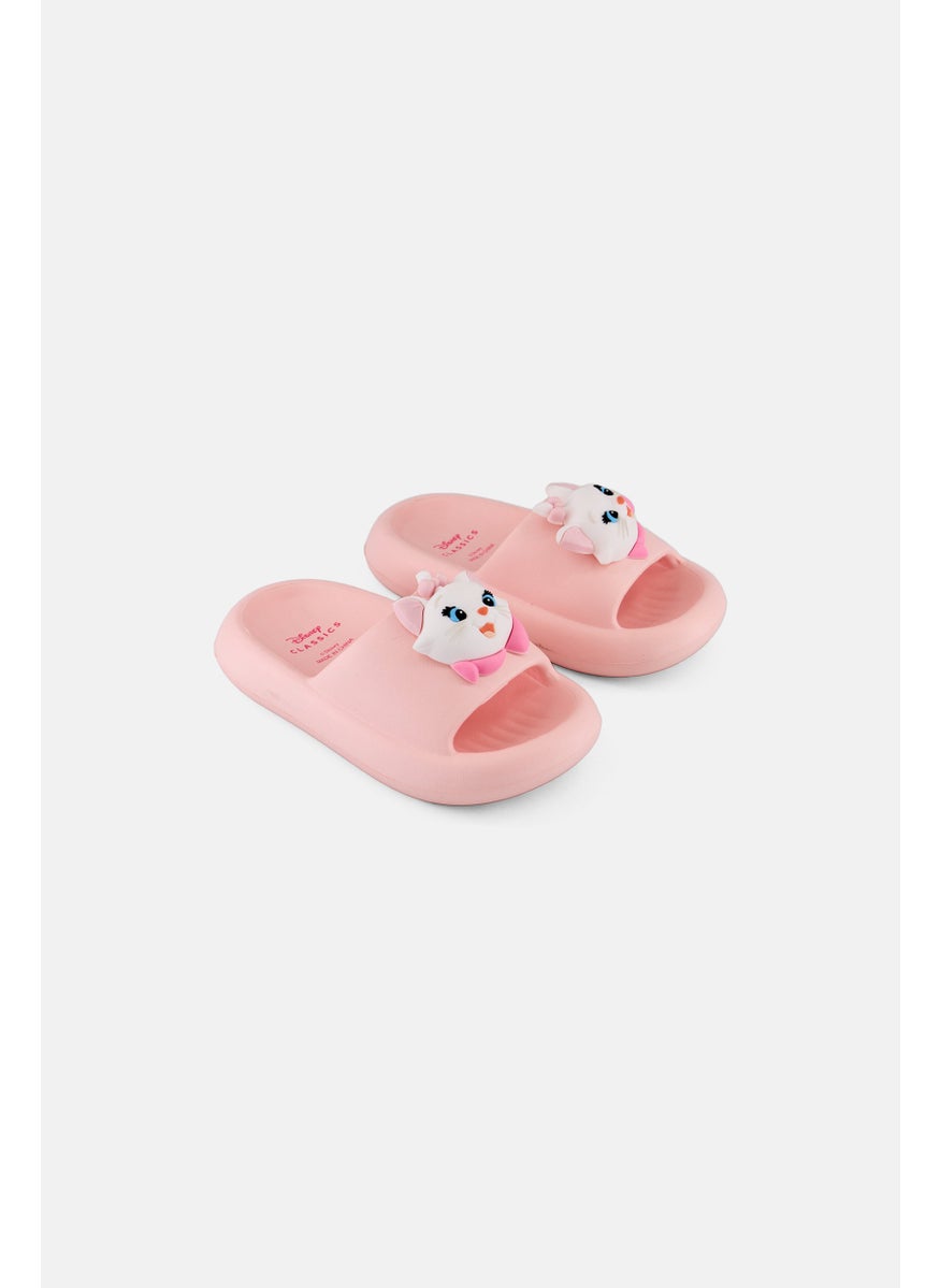 Disney Kids Girl Slip On Slides, Pink  - Image 1