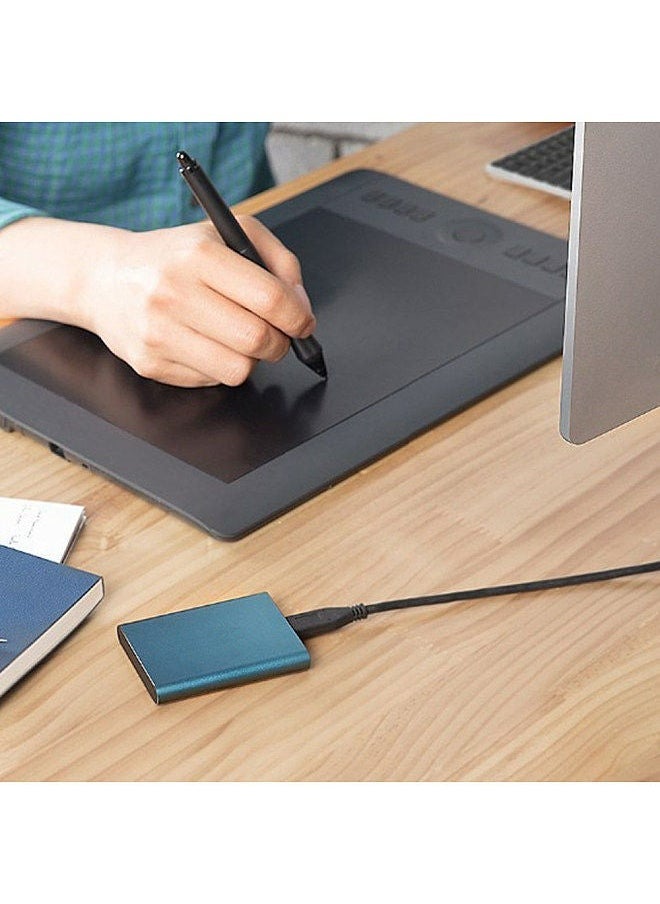 Generic - 2TB Mobile Hard Disk Type-C USB3.1 Portable SSD Shockproof Aluminum Alloy Solid State Drive Red - Image 1