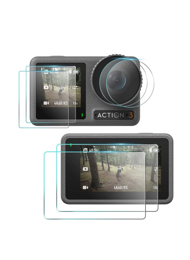 6 أجهزة الكمبيوتر أوسمو عمل 3 عدسة حامي الشاشة متوافق مع كاميرا أوسمو عمل 2 / 2 شاشة تشديد الغطاء الزجاجي 0.3mm 9H صلابة فائقة الوضوح مكافحة الاهتزاز مكافحة بصمات الأصابع مكافحة فقاعة - Image 1