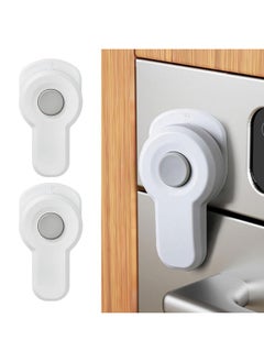 Snowie Soft ® 2Pcs Child Safety Door Lock Baby Proofing Drawer Lock Cabinet Lock Self Adhesive Safety Lock With Release Button Kids Safety Door Lock For Cabinet, Drawer, Oven, Dishwasher  - Image 1