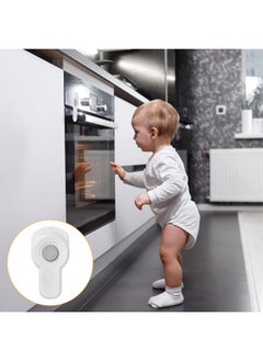 Snowie Soft ® 2Pcs Child Safety Door Lock Baby Proofing Drawer Lock Cabinet Lock Self Adhesive Safety Lock With Release Button Kids Safety Door Lock For Cabinet, Drawer, Oven, Dishwasher  - Image 2