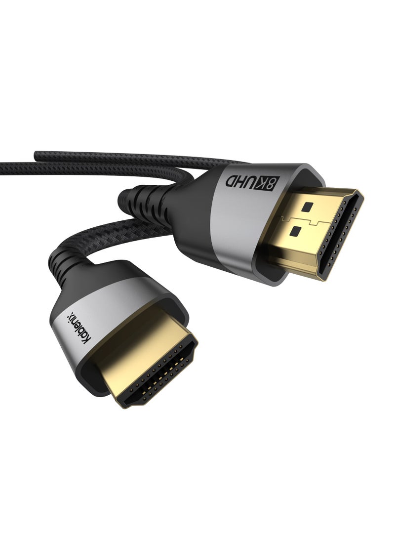 Kablenix 2M 2.1 HDMI Cable with Gold Plated Connectors, 8K 60Hz Resolution, Braided Design, HDMI to DisplayPort, Compatible with PS5, Gaming Laptop, MacBook, Projector, TV, and Monitors - Image 2
