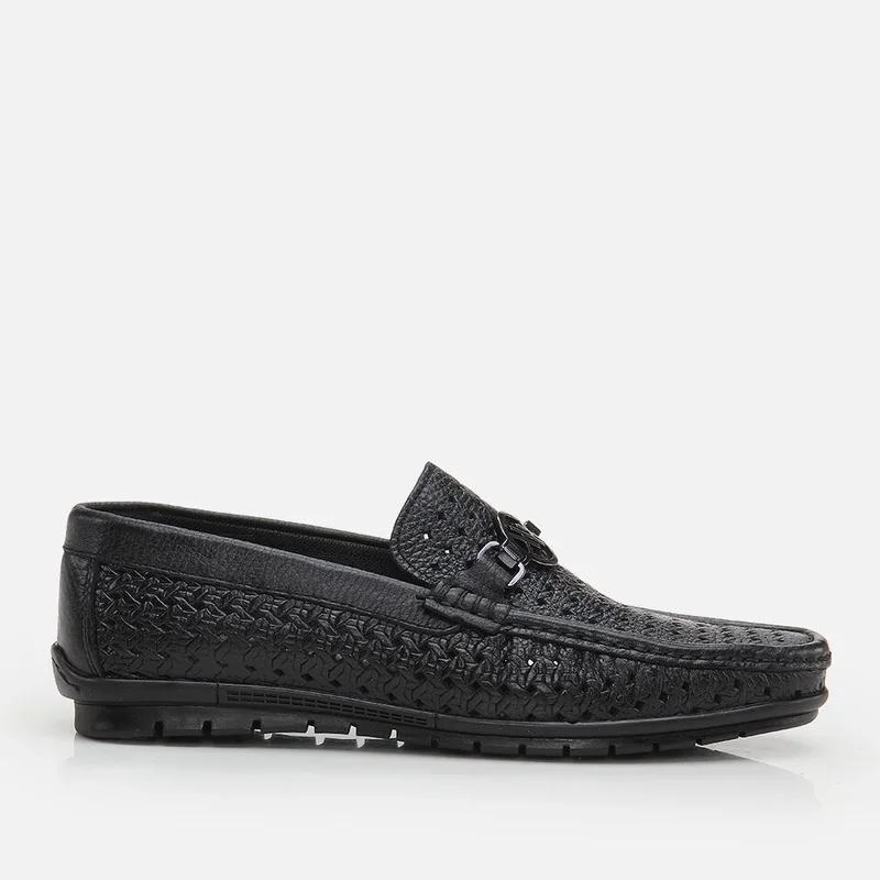 Hotiç 02AYH268810A100 Genuine Leather Black Men's Loafer