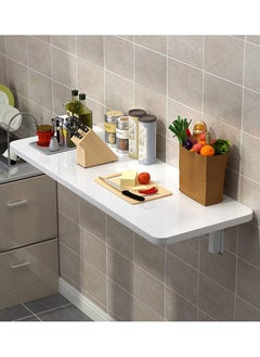 Wall Table Floating Wall Mounted Desk Folding Drop Leaf Space Saving Dining Table for Kitchen Laundry Room Study Desk 22.5kg Weight Capacity 30*60 cm
