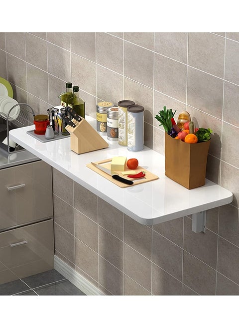 Wall Table Floating Wall Mounted Desk Folding Drop Leaf Space Saving Dining Table for Kitchen Laundry Room Study Desk 22.5kg Weight Capacity 30*60 cm