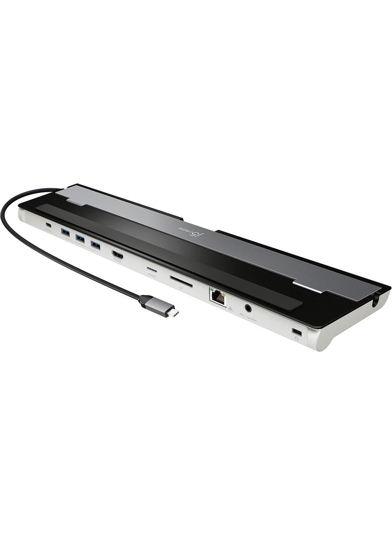 j5create USB-C 4K HDMI Docking Station (9-in-1), 4K HDMI, 5Gbps USB-A x3, Card Reader, PD 100W, Gigabit Ethernet, Combo Audio Jack, for MacBook, and Windows USB-C Laptop (JCD533) - Image 1