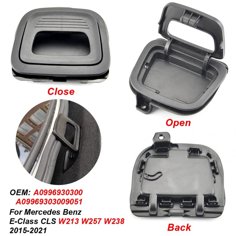 Rear Luggage Trunk Mat Floor Carpet Handle Cover Compatible with Mercedes-Benz E Class CLS W213 W238 W257 2015-2021 - Image 2