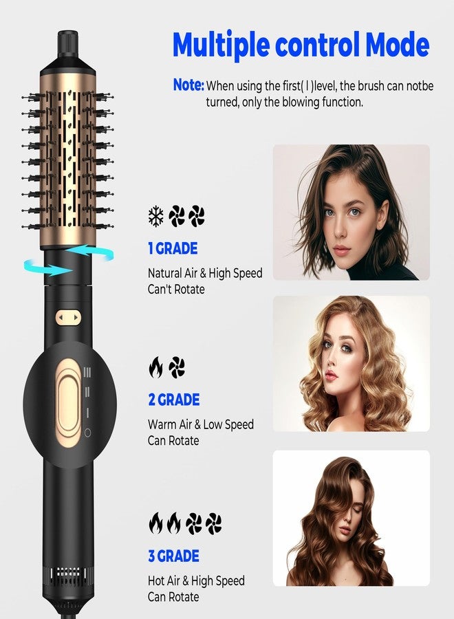 trylater 3 in 1 Rotating Hair Dryer Brush,Negative Ionic Professional Brush Blow Dryer with Detachable Brush(2" & 1.5"),3 Heats and 2 Speeds Rotating Hot Air Brush for Curling,Straight,Drying - Image 4