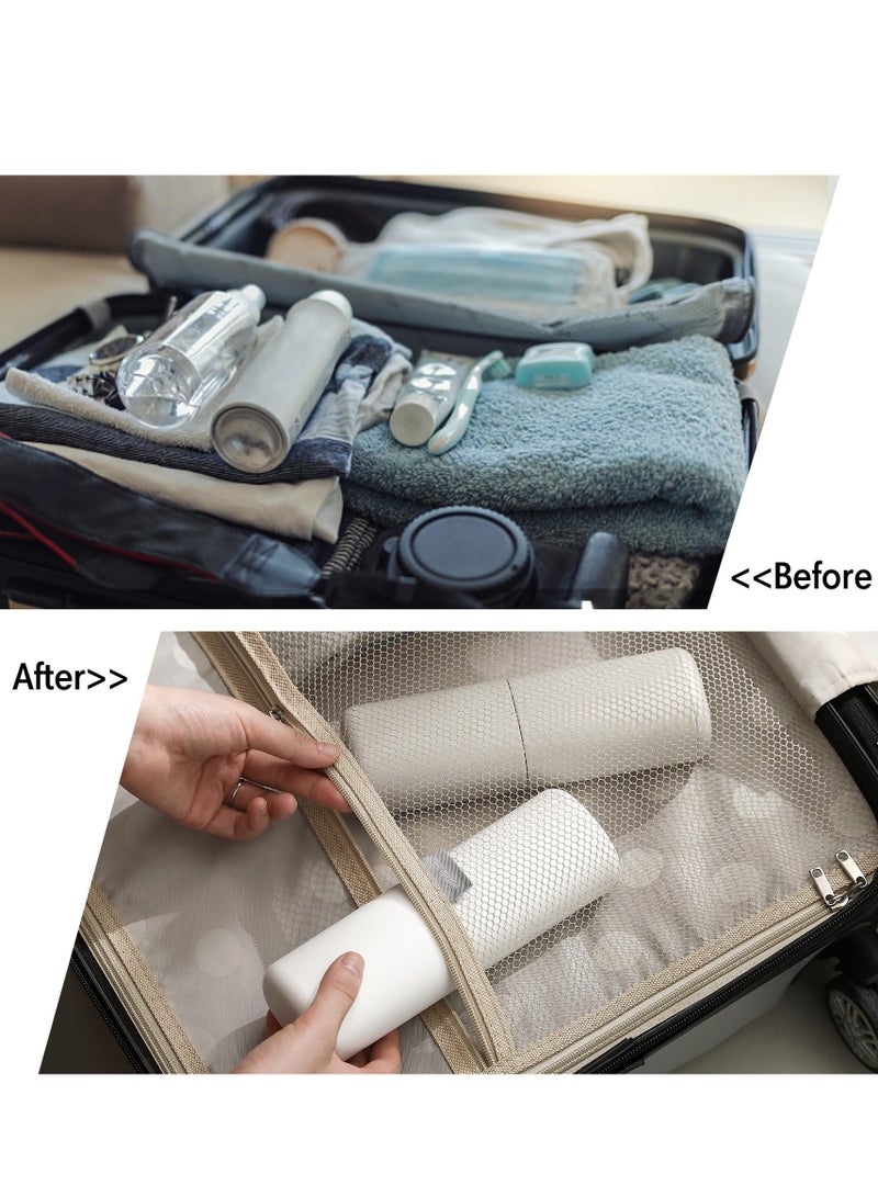 Excefore Travel Toothbrush Case, Portable Travel Toothbrushes Case Toothpaste Storage Box Cup, Hard Plastic Tooth Brush Container, with Mouthwash Cup, for Traveling, School, Business Uses - Image 5