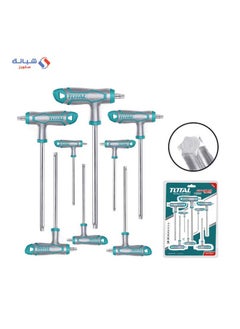 TOTAL T Handle Hex Wrench Set 8 Pieces 