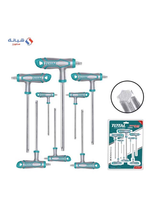 TOTAL T Handle Hex Wrench Set 8 Pieces 