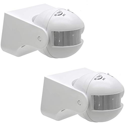 Quick Sense BS039B | PIR Motion Sensor Light Switch | 180° Infrared Wall Switch | Adjustable Delay & LUX | Indoor/Outdoor Use | Neutral Wire Required | 110–240V AC | Set of 2 - Image 1