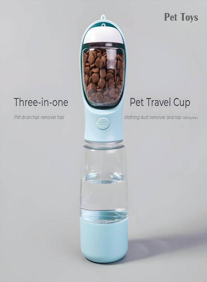 Schmick 3-in-1 Portable Pet Water Bottle with Food Container and Waste Bag Storage - Travel Pet Water Dispenser Bottle (Blue, Medium) - Image 5