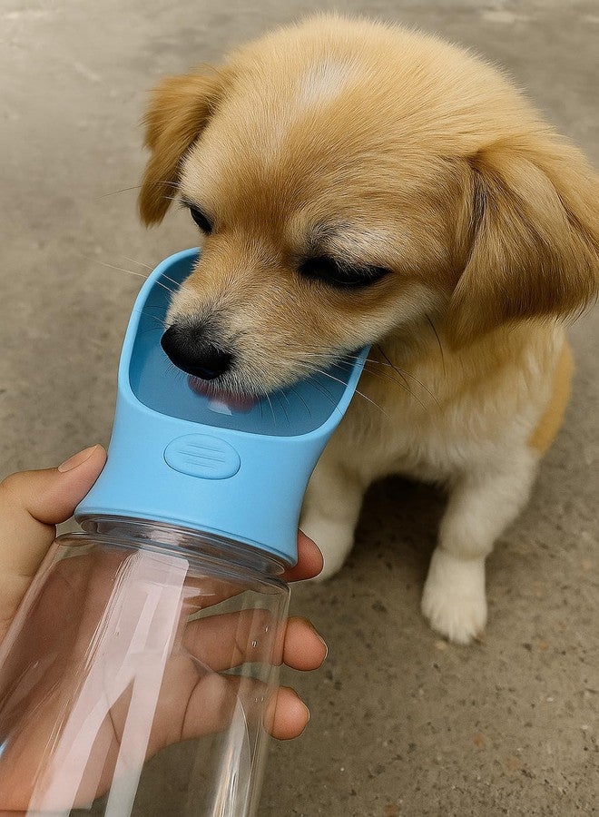 Schmick 3-in-1 Portable Pet Water Bottle with Food Container and Waste Bag Storage - Travel Pet Water Dispenser Bottle (Blue, Medium) - Image 2