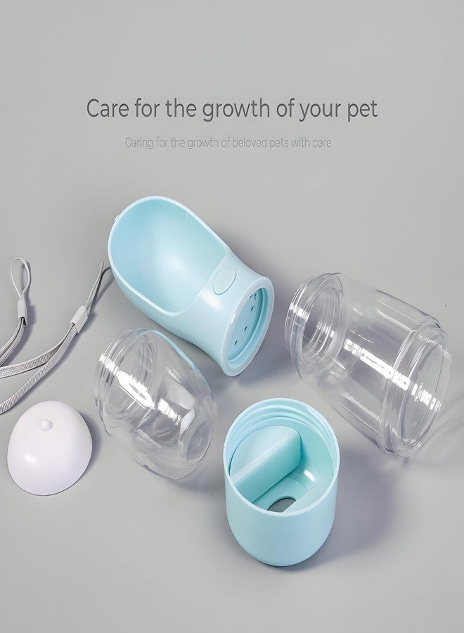 Schmick 3-in-1 Portable Pet Water Bottle with Food Container and Waste Bag Storage - Travel Pet Water Dispenser Bottle (Blue, Medium) - Image 4