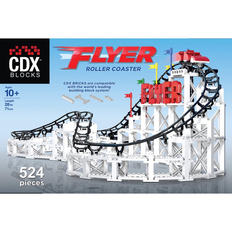 CDX BLOCKS كتل CDX: طائرة - 539 قطعة، مجموعة كتل بناء، نموذج أفعوانية تعمل بالطاقة الجاذبية، تعزز التعلم في مجالات العلوم والتكنولوجيا والهندسة والرياضيات - Image 3