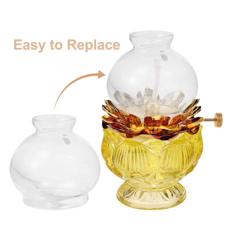 Replacement Glass Oil Lamp Shade 2 8 Inch with Dual End Holes for Vintage Lanterns and Kerosene Lamps - Image 4