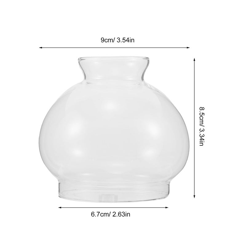 Replacement Glass Oil Lamp Shade 2 8 Inch with Dual End Holes for Vintage Lanterns and Kerosene Lamps - Image 3