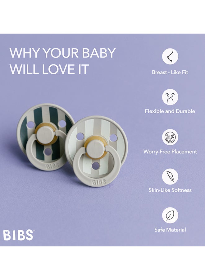 BIBS Studio Colour Round Pacifier, 2 Pieces, Latex Size 1, 0 - 6 Months, Sand Mix, Baby Dummy With Natural Rubber, Soft And Safe For Newborns - Image 5