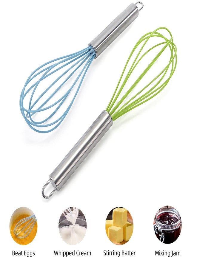 Cididu Set of 24 Silicone Whisk Bulk for Cooking, 10 In Wisking Tool Non Scratch, Flexible Rubber Whisks for Nonstick Pans, Kitchen Hand Whisk for Blending Beating Baking, BPA Free Dishwasher Safe - Image 4