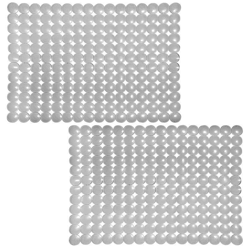 Coopay 2 Pack Kitchen Sink Mat Plastic Protect Mat PVC EcoFriendly Kitchen Adjustable Stainless SteelPorcelain Dish Drying Pad Protector for Bottom of Sink 15 x 11 Inches Gray