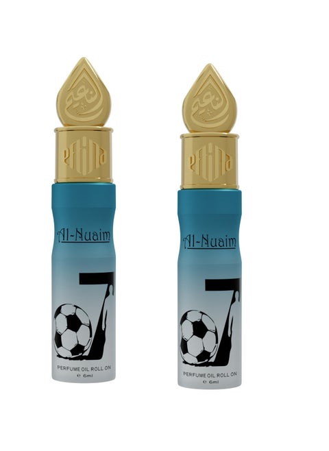 Al-Nuaim 07 Attar Roll On for Men & Women - Pack of 2 (6ml Each) | Alcohol Free Attar | Exquisite & Long Lasting Fragrance