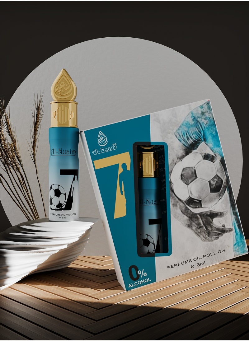 Al Nuaim - Al-Nuaim 07 Attar Roll On for Men & Women - Pack of 2 (6ml Each) | Alcohol Free Attar | Exquisite & Long Lasting Fragrance - Image 1