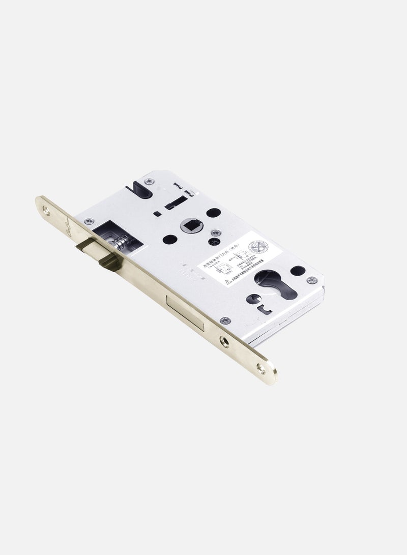 Premium Anti-Rust SS304 Stainless Steel Mortise 7255 Lockbody 55x72mm – Small Curve End Shape, 5-Year Mechanical Warranty, Door Lock for Residential & Commercial Use (Satin Nickel)