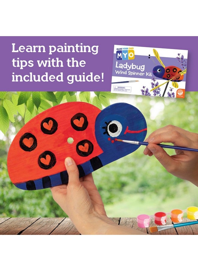 MindWare Make Your Own Ladybug Wind Spinner Wood Craft Kit - Build & Decorate for Ages 8 & Up - Image 4