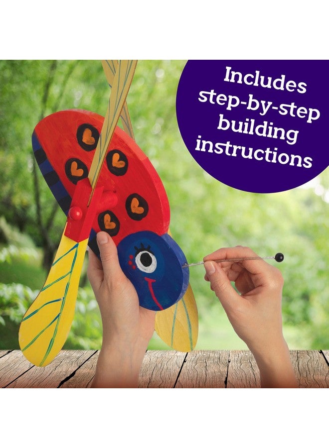 MindWare Make Your Own Ladybug Wind Spinner Wood Craft Kit - Build & Decorate for Ages 8 & Up - Image 5