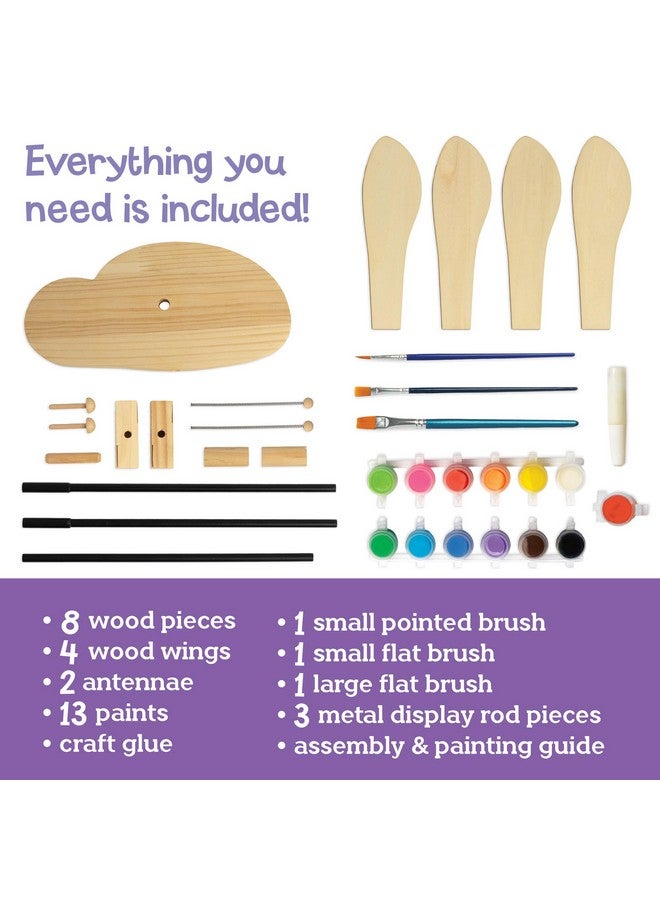 MindWare Make Your Own Ladybug Wind Spinner Wood Craft Kit - Build & Decorate for Ages 8 & Up - Image 3