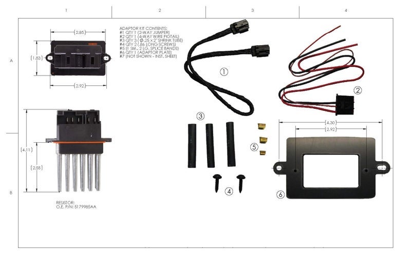 STETIG (kits with wiring) Auto Temp Control Blower Motor Resistor Control Module Compatible with 1999-2004 Grand Cherokee 5012699AA 68027884AB (Refer to Packaged Instructions for Proper Installation) - Image 2