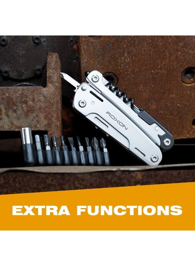 ROXON S801 16-in-1 STROM Multitool Pliers-Pocket Multi Tool, Multitool with Bits Group. Multi Tool for Survival, Camping, Hunting and Hiking - Image 1