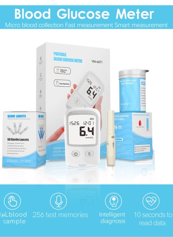 Generic Blood Glucose Meter Kit - Diabetes Testing Kit with Glucometer, Test Strips, Lancing Device, Lancets  - Image 2