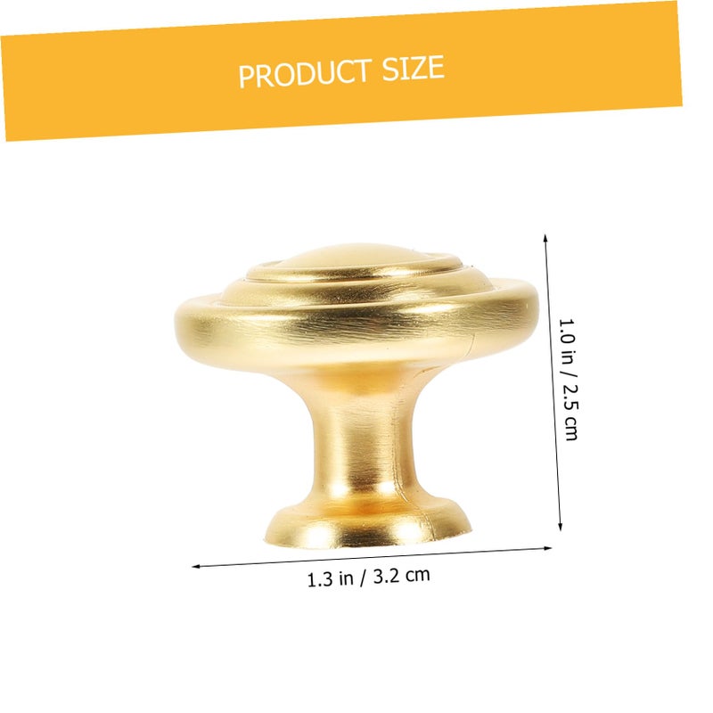 Copper Brushed Cabinet Knobs 2 Pack Round Drawer Pulls Single Hole Furniture Hardware - Image 3