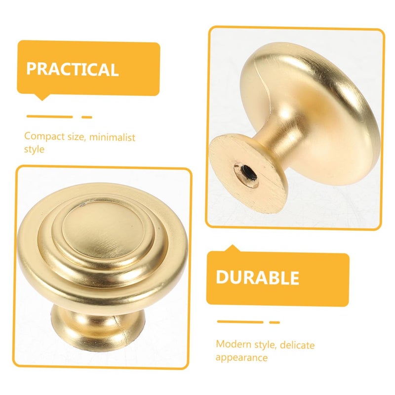 Copper Brushed Cabinet Knobs 2 Pack Round Drawer Pulls Single Hole Furniture Hardware - Image 4
