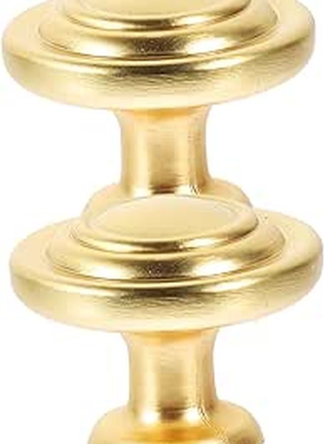 Copper Brushed Cabinet Knobs 2 Pack Round Drawer Pulls Single Hole Furniture Hardware - Image 1