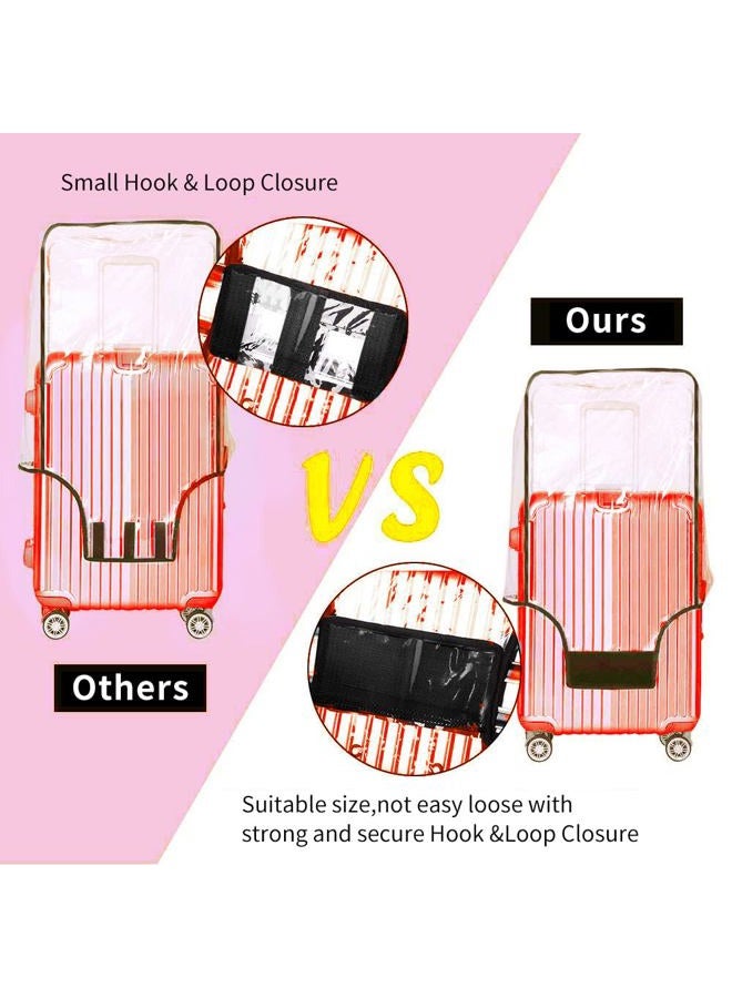 Esholife Luggage Covers for Suitcase TSA Approved Clear PVC Waterproof Suitcase Covers Luggage Protectors 29-32Inch (27.16''H x 20.27''L x 12.40''W), Black Frame, XL(29-32inch Luggage), Luggage Cover - Image 5