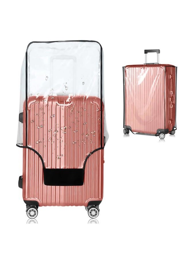 Esholife Luggage Covers for Suitcase TSA Approved Clear PVC Waterproof Suitcase Covers Luggage Protectors 29-32Inch (27.16''H x 20.27''L x 12.40''W), Black Frame, XL(29-32inch Luggage), Luggage Cover - Image 1