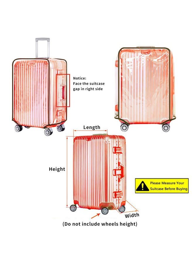 Esholife Luggage Covers for Suitcase TSA Approved Clear PVC Waterproof Suitcase Covers Luggage Protectors 29-32Inch (27.16''H x 20.27''L x 12.40''W), Black Frame, XL(29-32inch Luggage), Luggage Cover - Image 4