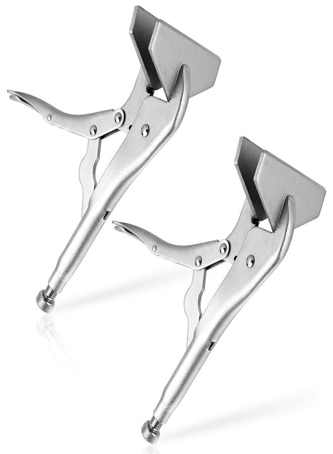 NATGAI 2 Pack 10 Inch Locking Sheet Metal Clamp, Welding Pliers with Adjustable Opening, Nickel Plated Carbon Steel Duckbill Locking Plier for Metalworking, Sheet Metal Bending and Clamping (2 Pack) - Image 1